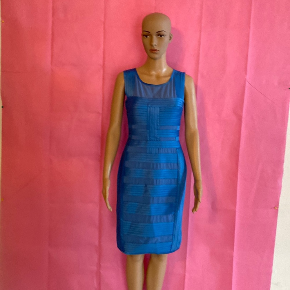 Halton heritage sleeveless semi sheer dress size 6